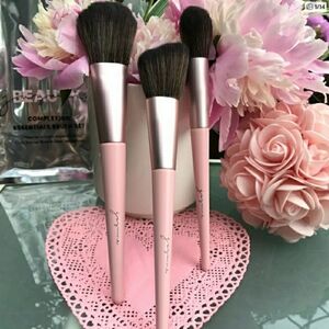 Jazmine Complexion Pink Brush Set of 3: Powder, Blush & Detailed Powder *BNIP